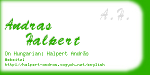 andras halpert business card